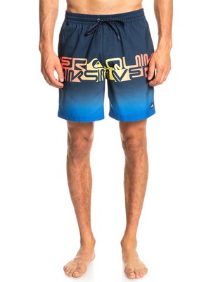 Quiksilver Wordblock Volley 17 Erkek Mavi Volley Short