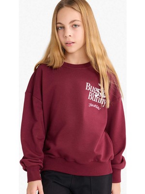 DeFacto Looney Tunes Oversize Geniş Kalıp Bisiklet Yaka Sweatshirt Kız Çocuk F3199A825AU