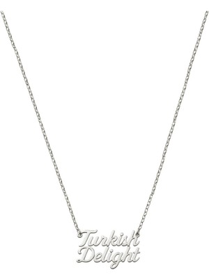 Oya Silver Turkish Delight Gümüş Kolye 3.5x1.5cm