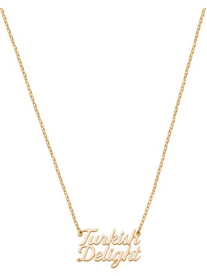 Oya Silver Turkish Delight Gümüş Kolye-Rose Gold 3.5x1.5cm