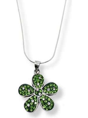 Oya Silver Lucky Clover Koleksiyonu Işıltı Bezeli Yonca Gümüş Kadın Kolye Modelleri Ikm