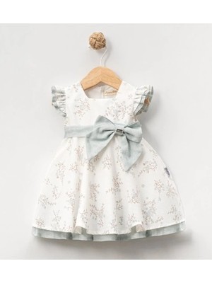 Lamato Baby Büyük Yan Fiyonklu Fırfırlı Bebe Kız Elbise