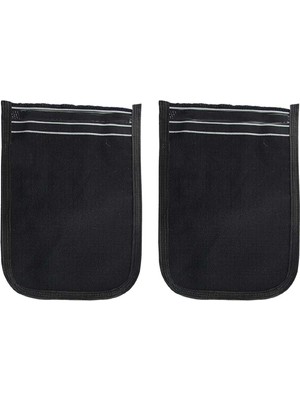 Osmanlı Kalın Siyah Banyo Hamam Kesesi 25x17 cm 2 Adet Orta Kalınlıkta Normal Ciltler İçin