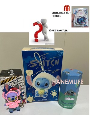 Hanemlife Stitch Sürpriz Anahtarlık + Sonny Angel Hippers Lilo ve Stitch + Stich Mini Anahtarlık Hediyeli Ürün