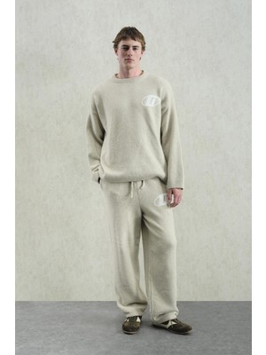 Giesto Yumuşak Dokulu Örgü Triko Bej Kazak