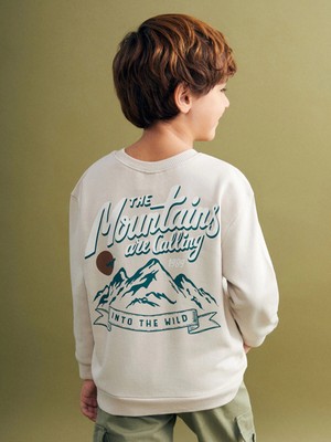 LC Waikiki Lcw Kids Gri Bisiklet Yaka Erkek Çocuk Sweatshirt