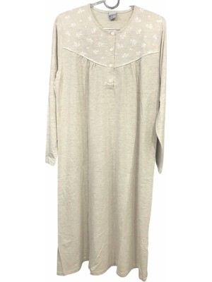 Nena Kadın Uzun Kollu Robalı Patlı % 100 Pamuk GECELIK-12774