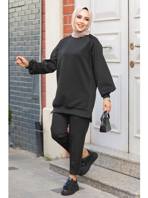 Neva Style Siyah Tesettür İkili Takım 61351S