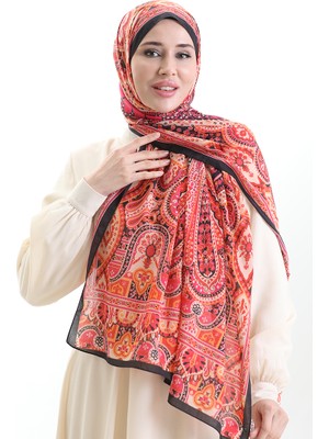 Karaca Cotton Şal 82007-08 Siyah Oranj