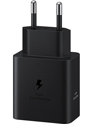 Samsung EP-T4511N 45W Type C Hızlı Şarj Adaptörü Siyah Renk Uyumlu Modeller için Tasarlandı