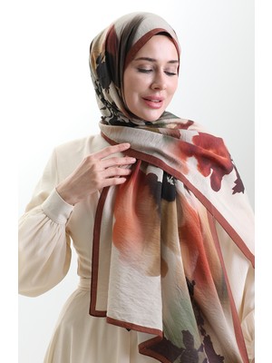 Karaca Doğal Elyaf Şal 82005-12 Kiremit Kahverengi