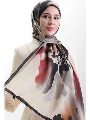 Karaca Doğal Elyaf Şal 82005-13 Kahverengi Bordo