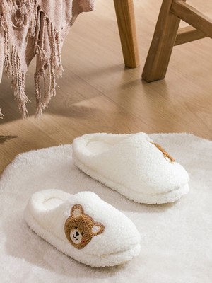 Lc Waikiki Yeni Sezon Ayı Teddy Nakışlı Pelüş Kadın Ev Terliği