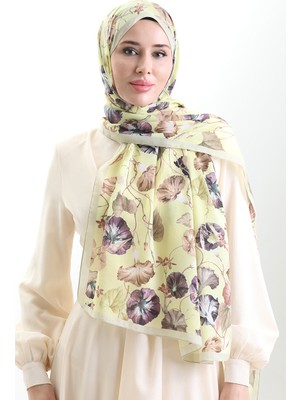 Karaca Cotton Şal 82006-02 Sarı Kahverengi