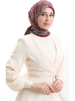 Karaca Desenli Cupra Eşarp 82014-05 Bordo