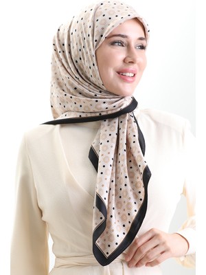 Karaca Geometrik Desenli Reyon Eşarp 82020-11 Siyah Vizon