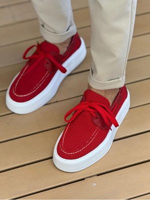 Chekich CH2602 - Triko Erkek Ayakkabı Kırmızı