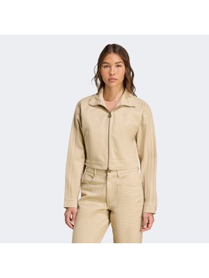 adidas  Kadın  Bej  Ceket FB CROP TT JX7600