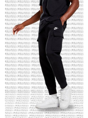 Nike Sportswear Club Fleece Taper Leg Sneaker Length Cargo Pant Erkek Pamuklu Kargo Eşofman Altı Siyah