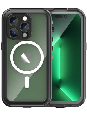 Zore iPhone 14 Pro Uyumlu 1-1 Su Geçirmez Kılıf-Siyah