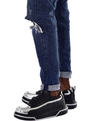 Chekich CH241 - Cst Signature Line Up Erkek Ayakkabı Sıyah/gumus