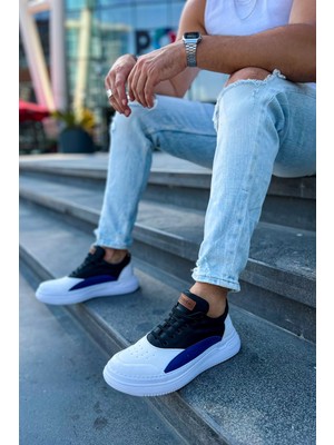 Chekich CH115 - Cbt Literide Erkek Ayakkabı Beyaz/sax Mavı/sıyah