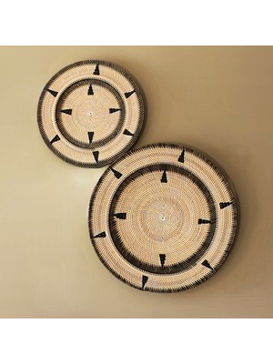 Mylamp Palu Elegance Rattan Duvar Tabağı Ikili Set