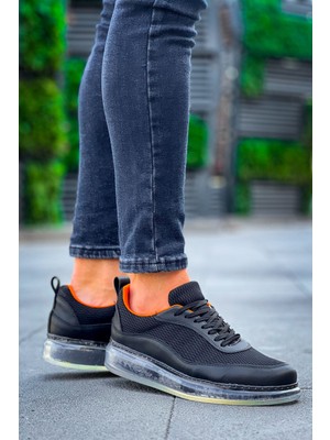 Chekich CH181 - Rrt Ipekyol  Erkek Ayakkabı Sıyah - Turuncu