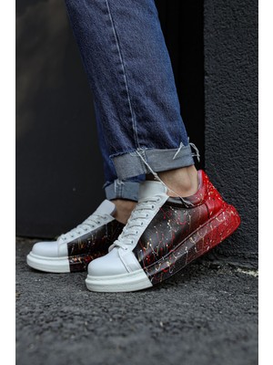 Chekich CH254 - Cbt Pittura Erkek Ayakkabı 415 Sıyah / Kırmızı Püskürtme