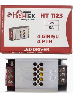 Ultra Slim 12V-5 Amper Sessiz Şerit LED Trafosu