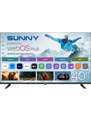 Sunny SN40LEDM-W02S 40'' 101 Ekran Uydu Alıcılı Full HD webOS LED TV