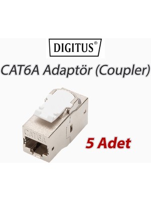 Digitus CAT.6A Adaptör (Coupler), Zırhlı/ekranlı, Panel Tipi, RJ45 Dişi <-> RJ45 Dişi