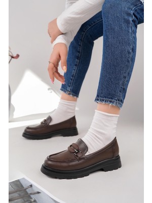 Nesil Shoes Fncy 816 Kahve Maskulen Kadın Lofer