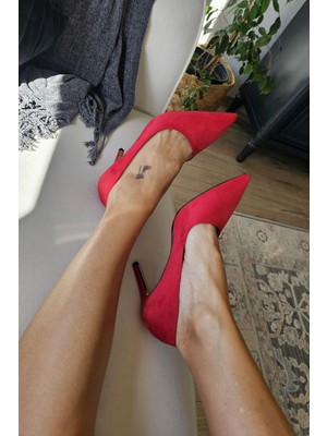 10 1814 Topukla Kadın Ince Topuklu Stiletto Ayakkabı