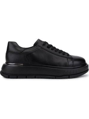 Tamer Tanca Erkek Hakiki Deri Siyah Sneakers & Spor Ayakkabı 298 3212-2605 Erk Ayk SK25-26 Sıyah