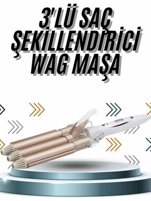 Wag Maşa Profesyonel Saç Şekillendirici Iyon Özellikli Isı Kademeli