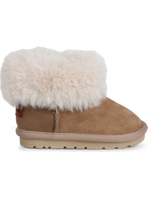 Buckhead Kız Çocuk Furly Tüylü Kısa Bot Bej BUCK3064