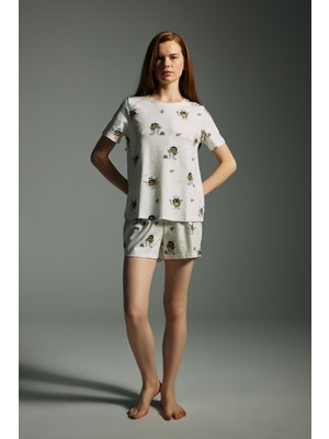 Hays Kadın Pamuklu Kısa Kollu Şortlu Pijama Takımı