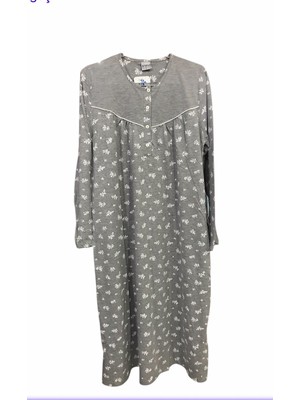 Nena Kadın Uzun Kollu Robalı Patlı % 100 Pamuk GECELIK-12773