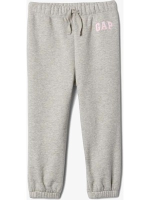 Gap Logo Kalp Desenli Pull-On Jogger Fleece Çocuk Gri Eşofman ALTI.001