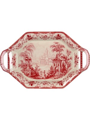 LuckyArt Lucky Art Florantine Sunum Tepsisi 37CM Kirmizi