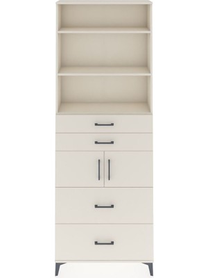 Dienni Arges Dolap 4 Raflı 4 Çekmeceli 2 Kapaklı 88X30X243 Aytaşı-Aytaşı