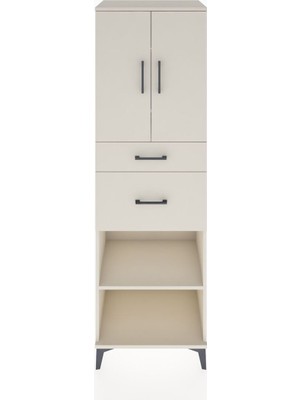 Dienni Hyperion Dolap 4 Raflı 2 Çekmeceli 2 Kapaklı 60X44X195 Aytaşı-Aytaşı