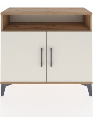 Dienni Arges Şifonyer 2 Raflı 2 Kapaklı 88X30X80 Çam-Aytaşı