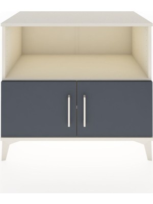 Dienni Hyperion Şifonyer 2 Raflı 2 Kapaklı 88X44X80 Aytaşı-Antrasit