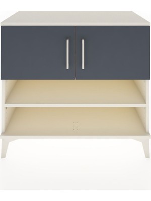 Dienni Hyperion Şifonyer 2 Raflı 2 Kapaklı 88X44X80 Aytaşı-Antrasit