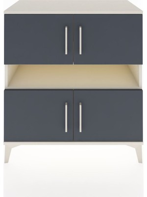 Dienni Hyperion Şifonyer 2 Raflı 4 Kapaklı 88X44X96 Aytaşı-Antrasit