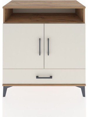 Dienni Hyperion Şifonyer 2 Raflı Tek Çekmeceli 2 Kapaklı 88X44X96 Çam-Aytaşı
