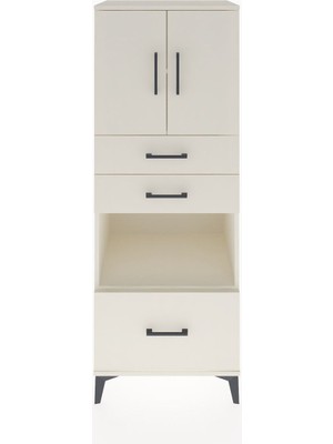 Dienni Hyperion Dolap 3 Raflı 3 Çekmeceli 2 Kapaklı 60X44X163 Aytaşı-Aytaşı
