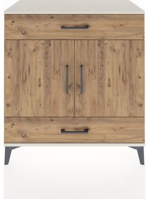 Dienni Hyperion Şifonyer 2 Çekmeceli 2 Kapaklı 88X44X96 Aytaşı-Çam
